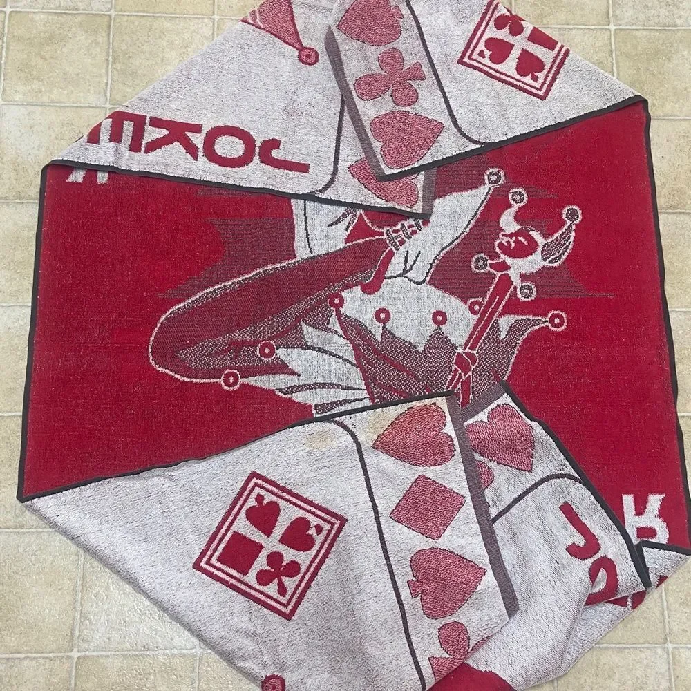 VTG, AN EXCLUSIVE INPOT Joker Red and White Textured Beach Towel Size 75X35”